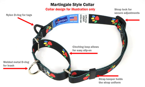 Algeria Dog Collar | Quick Release or Martingale Style | Made in NJ, USA Algeria Dog Collar | Quick Release or Martingale Style | Made in NJ, USA