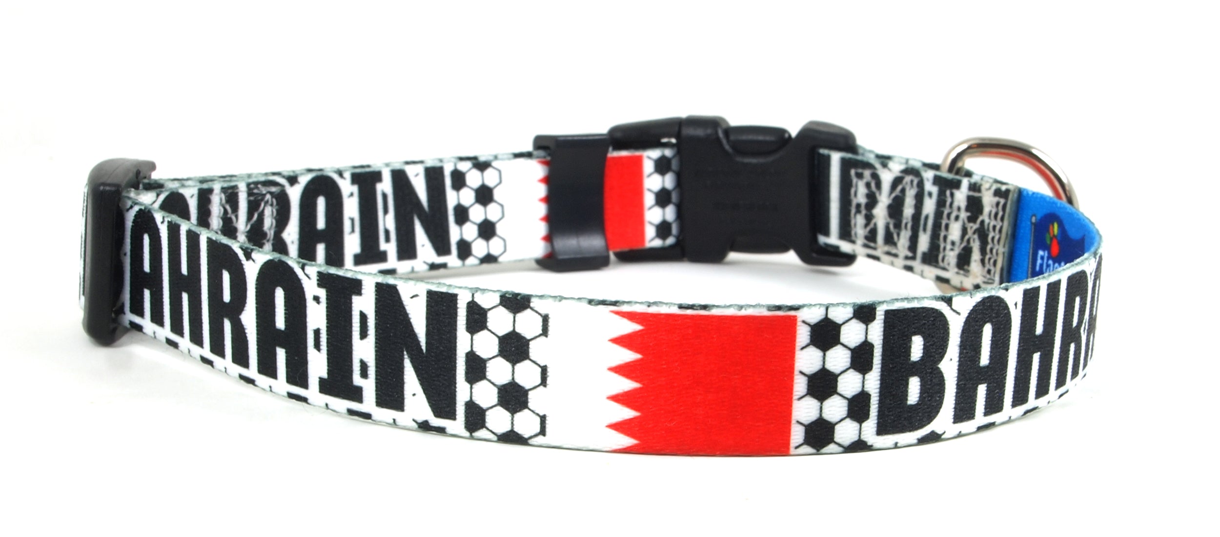 Bahrain Dog Collar for Soccer Fans  | Quick Release or Martingale Style