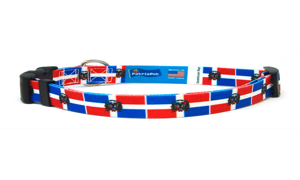 Cat Collar with Dominican Republic Flag | Great For National Holidays, Festivals, Parades, Sporting Events, Pride Events
