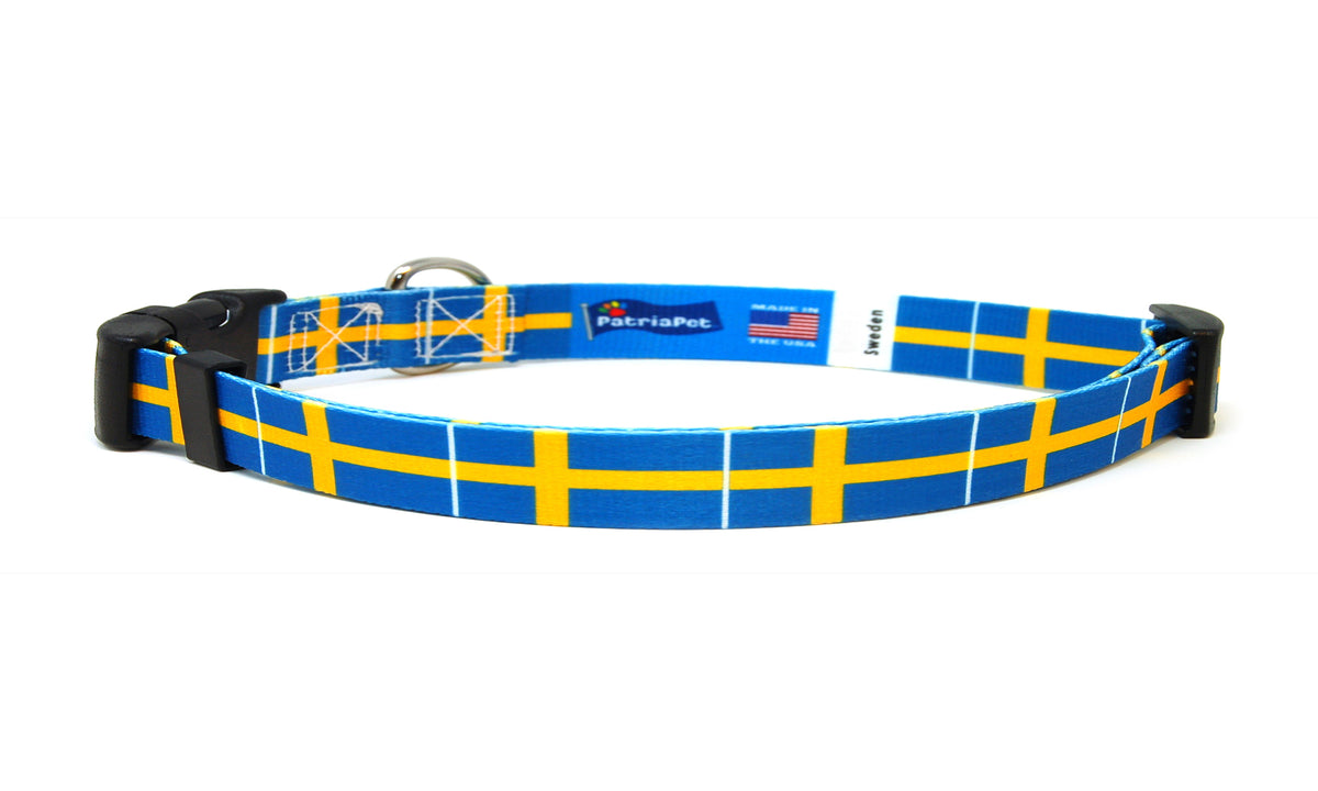 Cat Collar with Sweden Flag | Great For National Holidays, Festivals, Parades, Sporting Events, Pride Events