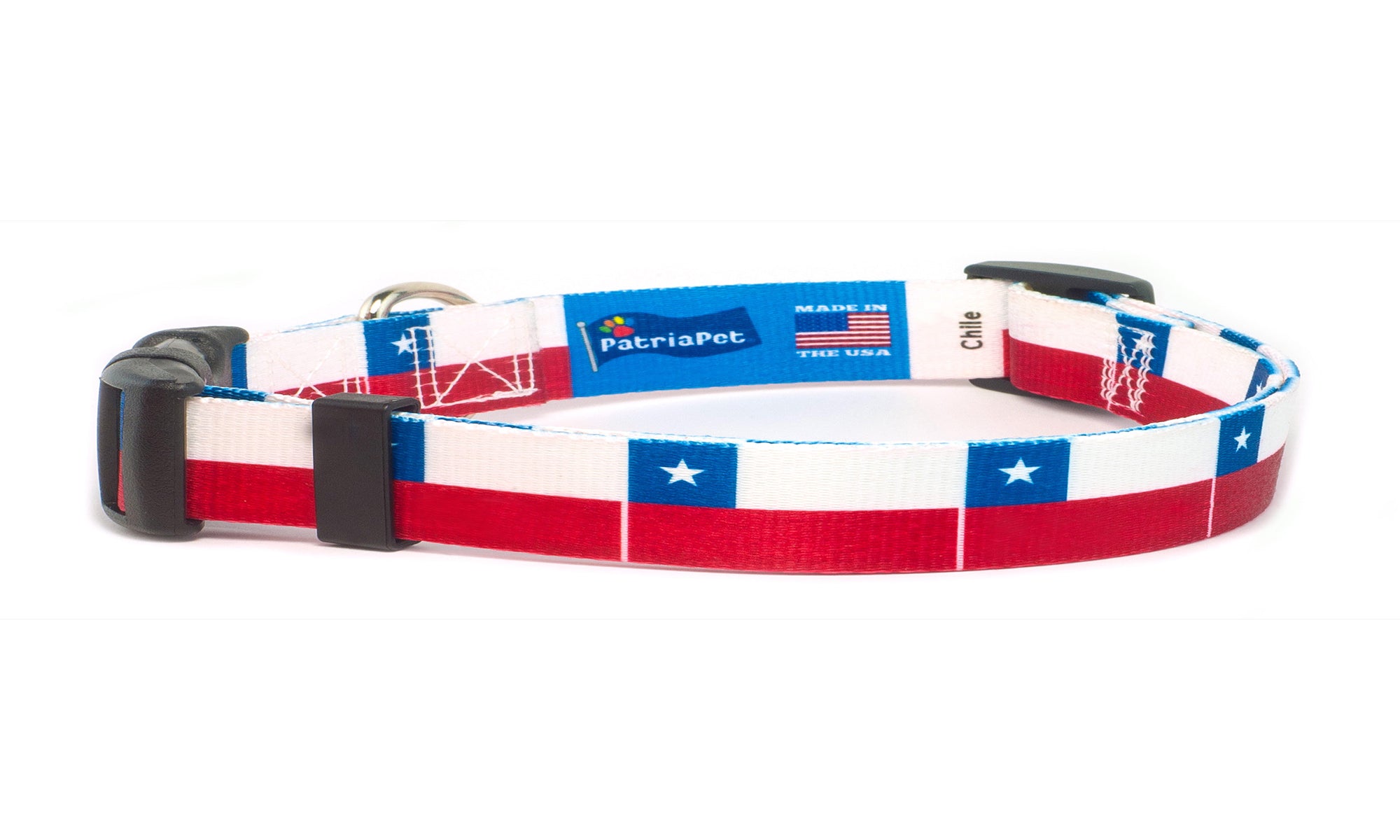 Cat Collar with Chile Flag | Great For National Holidays, Festivals, Parades, Sporting Events, Pride Events