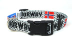 Norway  Dog Collar for Soccer Fans  | Quick Release or Martingale Style