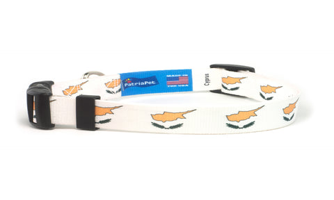 Cat Collar with Cyprus Flag | Great For National Holidays, Festivals, Parades, Sporting Events, Pride Events