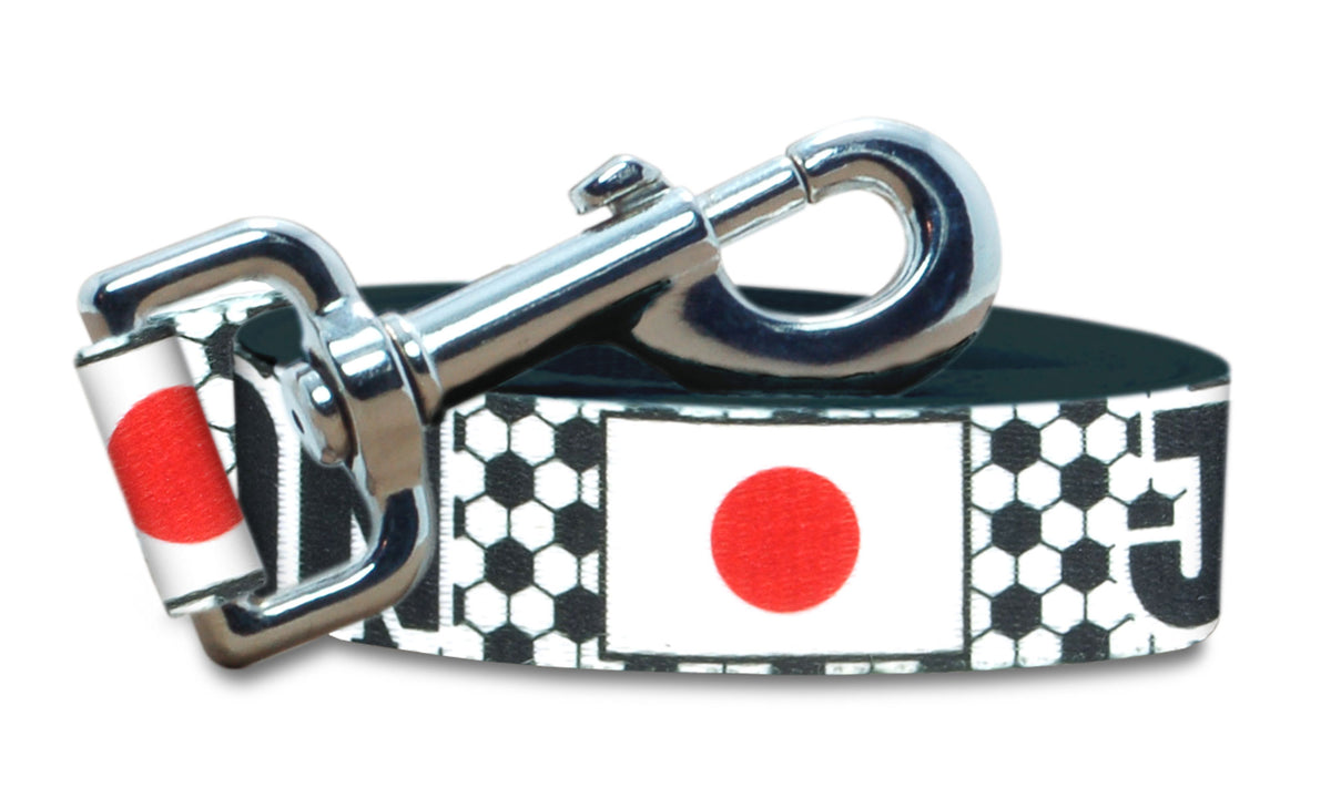 Japan Dog Leash for Soccer Fans | Black or Pink | 6 or 4 Foot