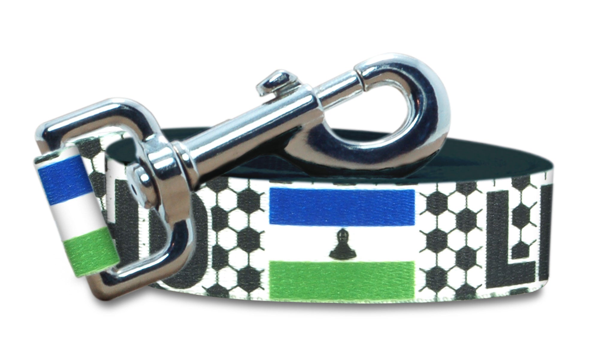 Lesotho Dog Leash for Soccer Fans | Black or Pink | 6 or 4 Foot