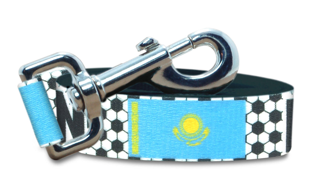 Kazakhstan Dog Leash for Soccer Fans  | 6 or 4 Foot