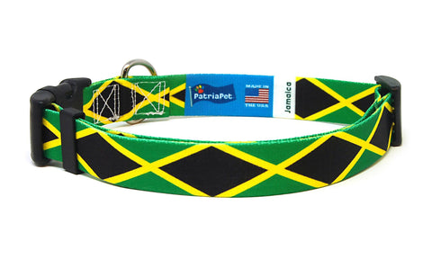 Jamaican Dog Collar | Quick Release or Martingale Style | Made in NJ, USA