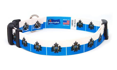San Marino Dog Collar | Quick Release or Martingale Style | Made in NJ, USA