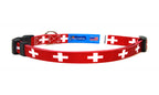 Cat Collar with Switzerland Flag | Breakaway Safety Buckle