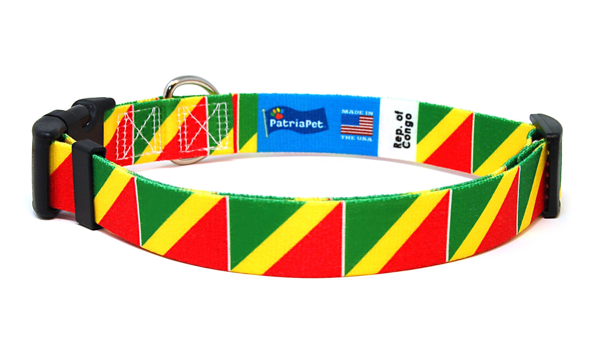 Republic of the Congo Dog Collar | Quick Release or Martingale Style | Made in NJ, USA