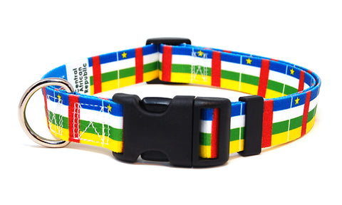 Central African Republic Dog Collar | Quick Release or Martingale Style | Made in NJ, USA
