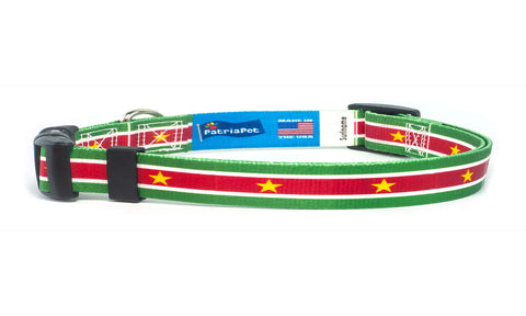 Cat Collar with Suriname Flag | Great For National Holidays, Festivals, Parades, Sporting Events, Pride Events