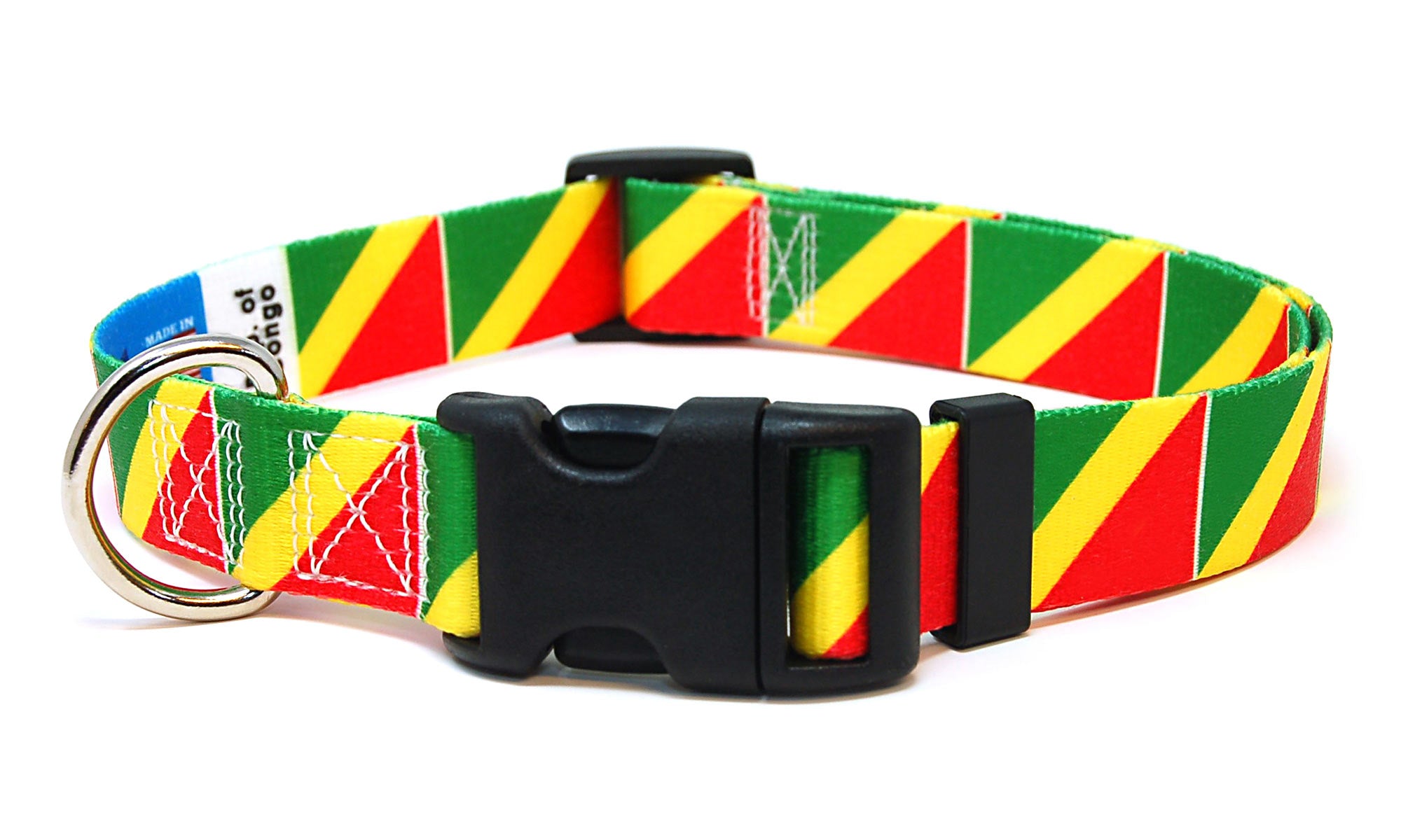 Republic of the Congo Dog Collar | Quick Release or Martingale Style | Made in NJ, USA