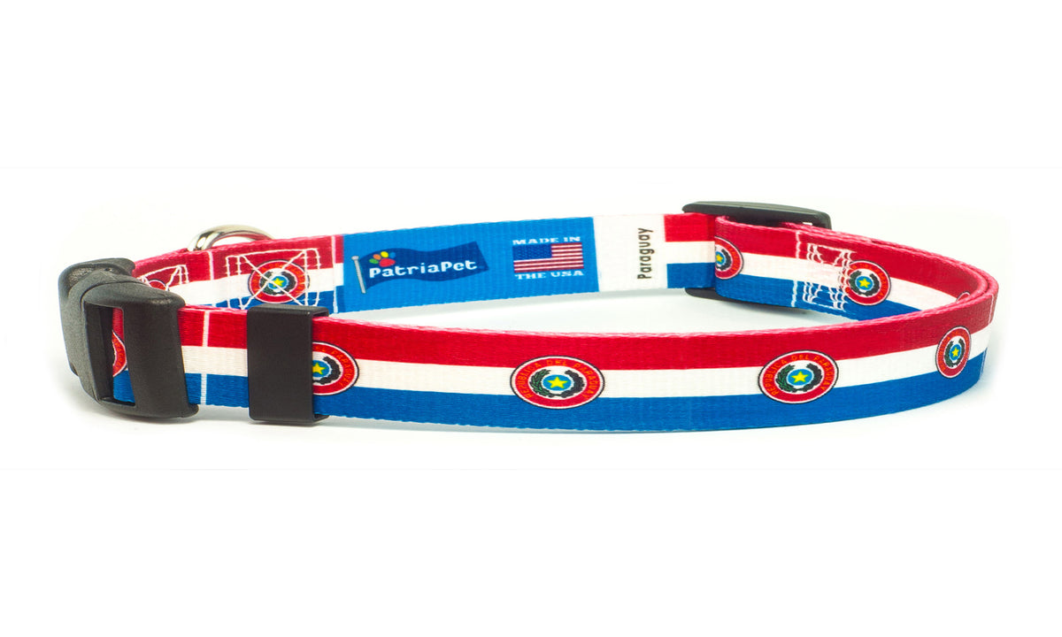 Cat Collar with Paraguay Flag | Great For National Holidays, Festivals, Parades, Sporting Events, Pride Events