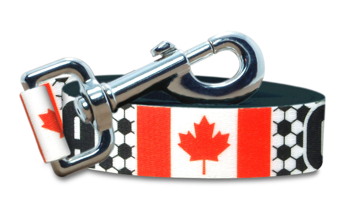 Canada Dog Leash for Soccer Fans | Black or Pink | 6 or 4 Foot