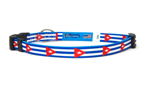 Cat Collar with Cuba Flag | Great For National Holidays, Festivals, Parades, Sporting Events, Pride Events