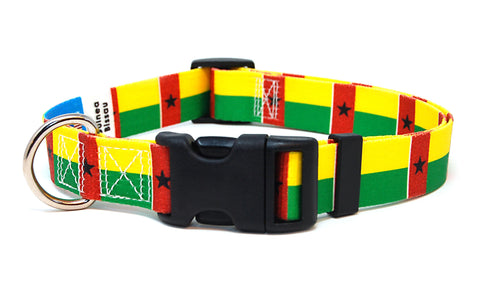 Guinea-Bissau Dog Collar | Quick Release or Martingale Style | Made in NJ, USA