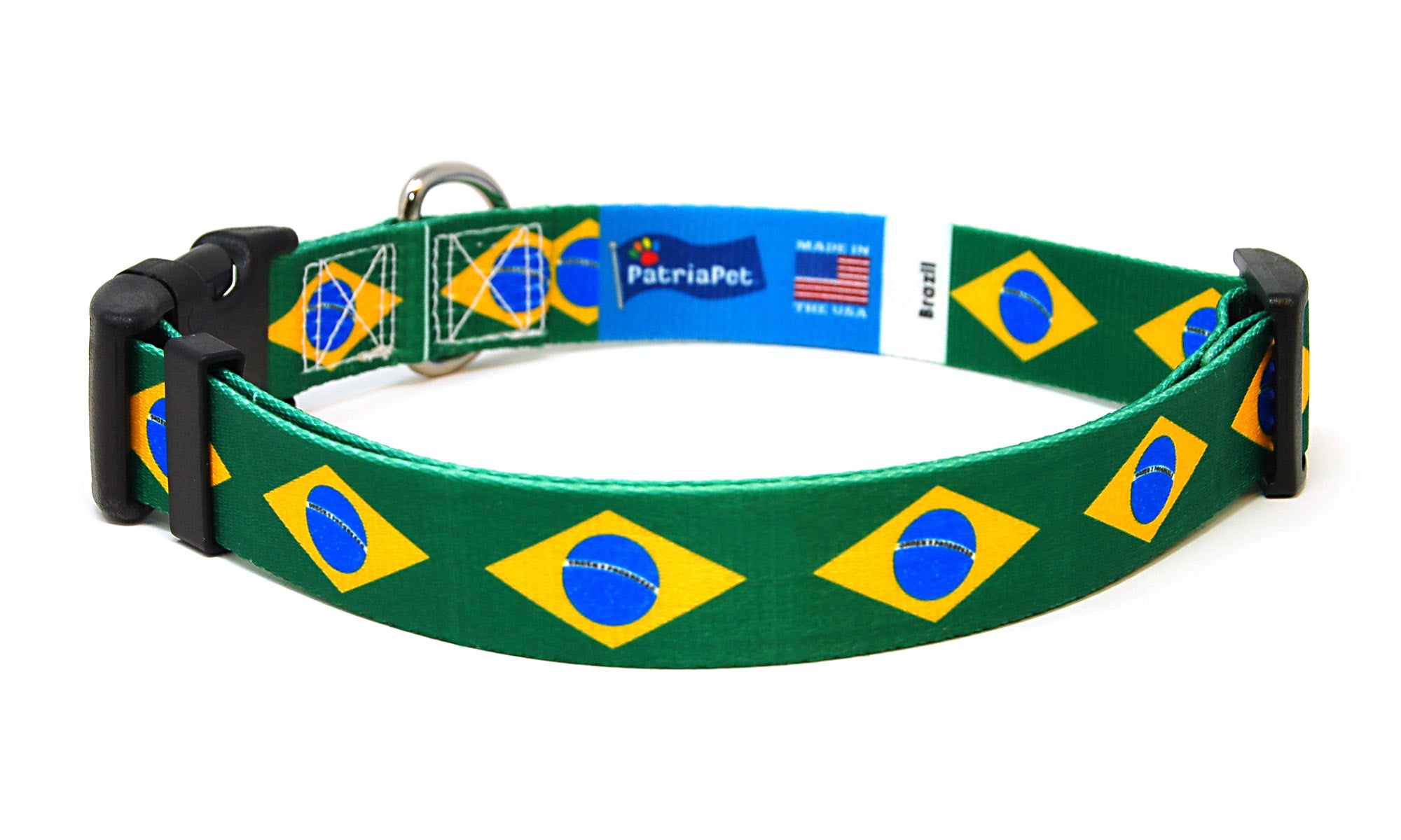 Brazil Dog Collar | Quick Release or Martingale Style | Made in NJ, USA