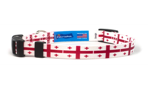 Cat Collar with Georgia Flag | Great For National Holidays, Festivals, Parades, Sporting Events, Pride Events