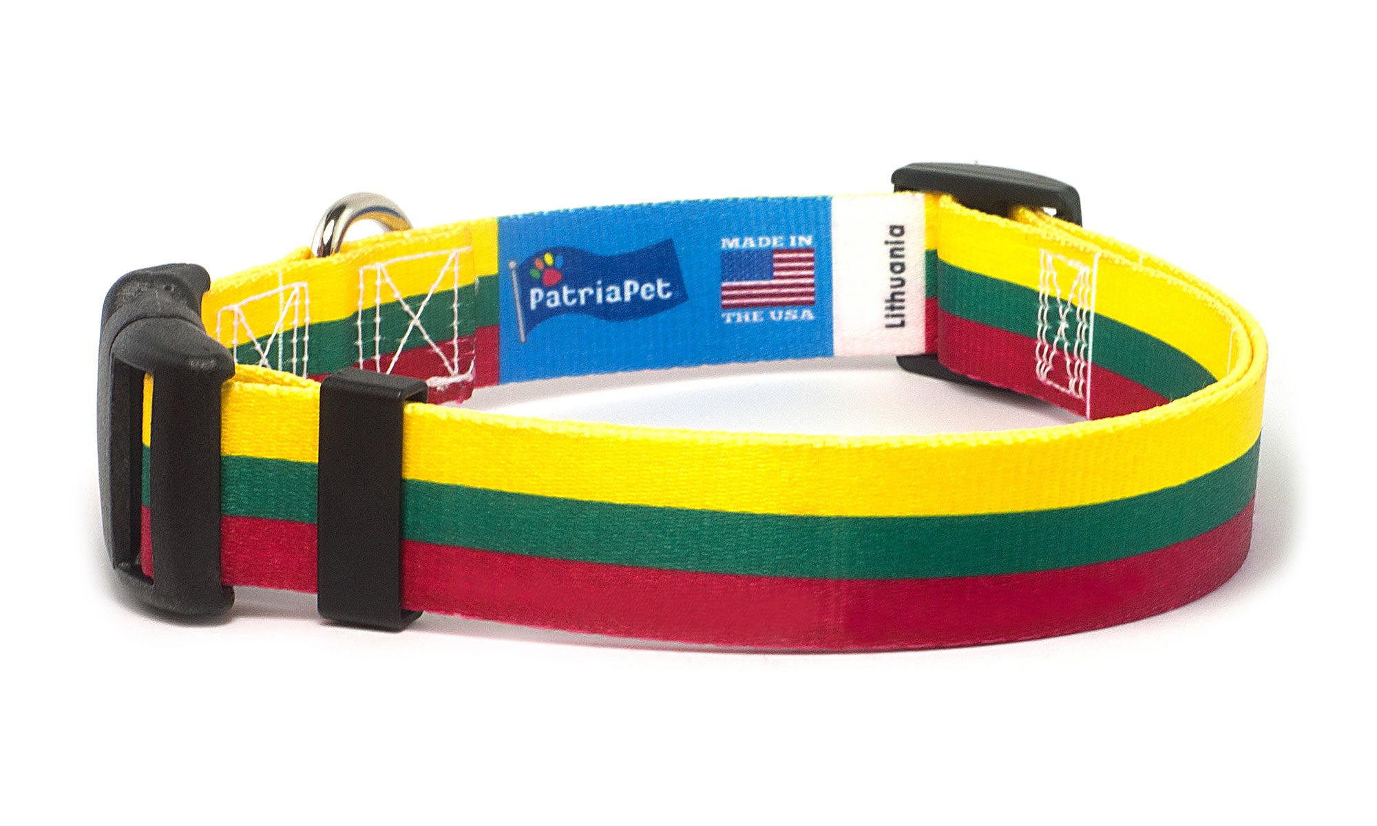 Lithuania Dog Collar | Quick Release or Martingale Style | Made in NJ, USA