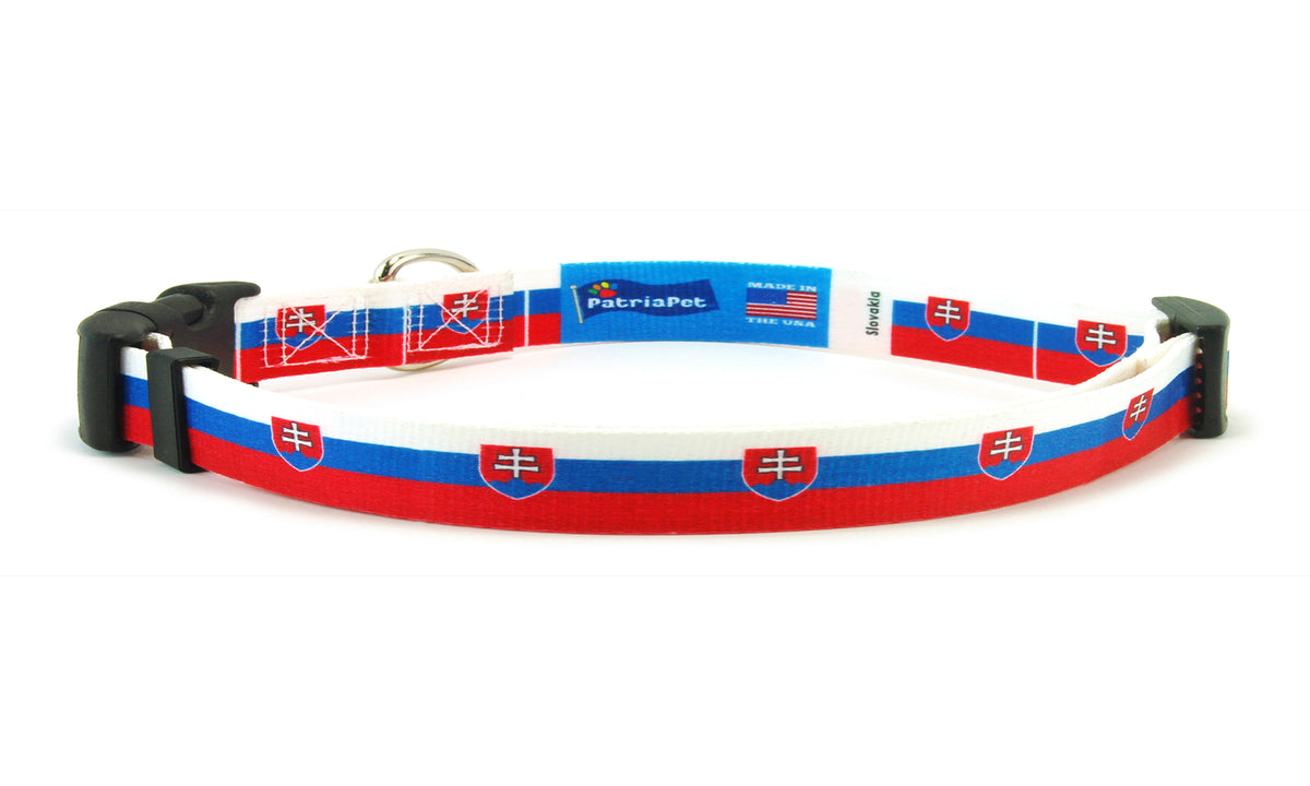 Cat Collar with Slovakia Flag | Great For National Holidays, Festivals, Parades, Sporting Events, Pride Events