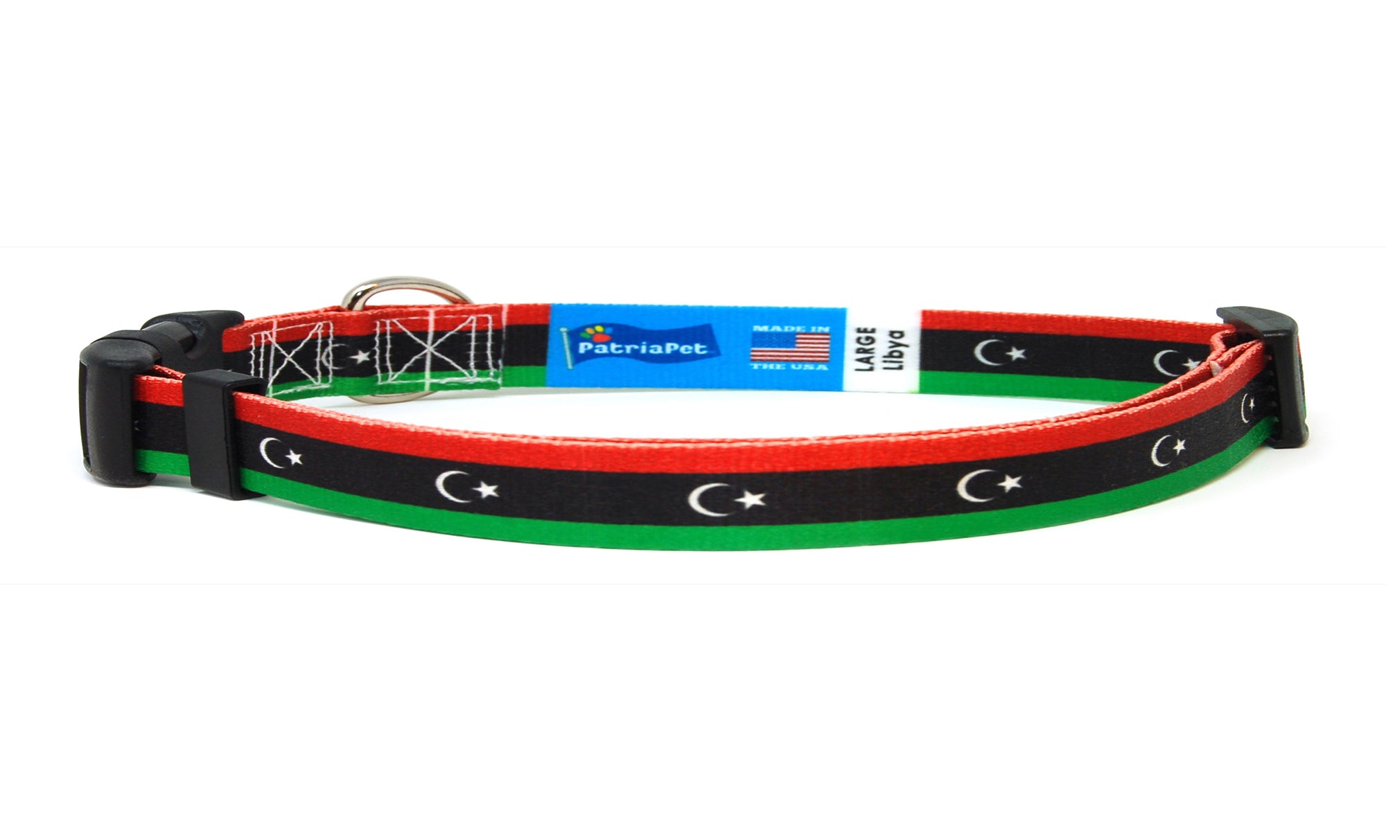 Cat Collar with Libya Flag | Great For National Holidays, Festivals, Parades, Sporting Events, Pride Events