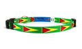 Cat Collar with Guyana Flag | Breakaway Safety Buckle