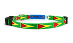 Cat Collar with Guyana Flag | Breakaway Safety Buckle