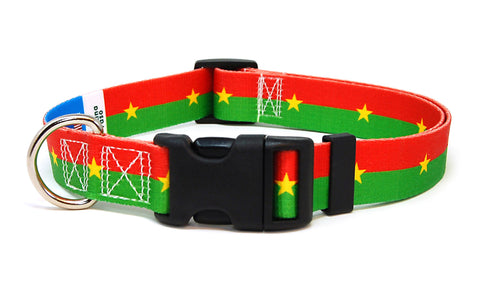 Burkina Faso Dog Collar | Quick Release or Martingale Style | Made in NJ, USA