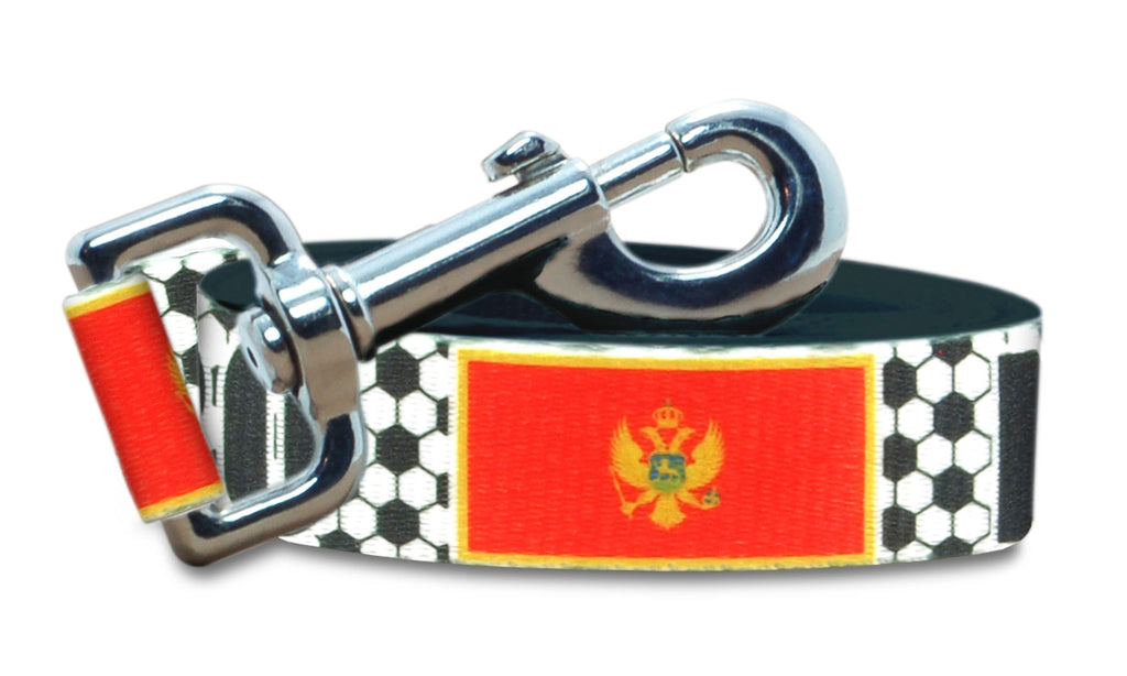Montenegro Dog Leash for Soccer Fans  | 6 or 4 Foot