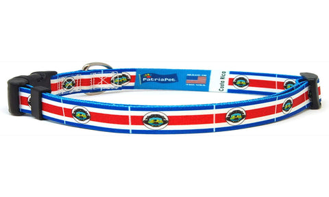 Cat Collar with Costa Rica Flag | Great For National Holidays, Festivals, Parades, Sporting Events, Pride Events