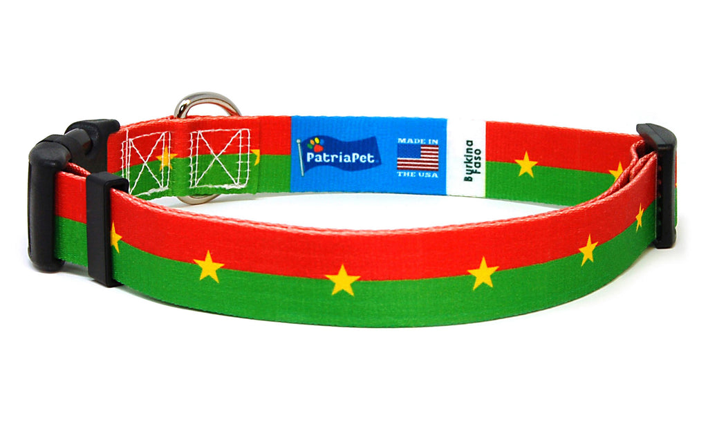 Burkina Faso Dog Collar | Quick Release or Martingale Style
