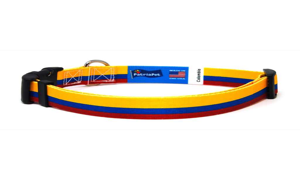 Cat Collar with Colombia Flag | Great For National Holidays, Festivals, Parades, Sporting Events, Pride Events
