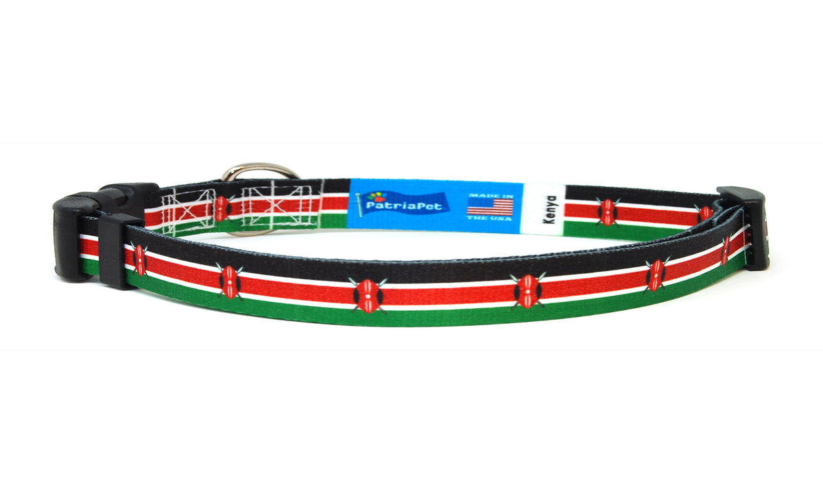 Cat Collar with Kenya Flag | Great For National Holidays, Festivals, Parades, Sporting Events, Pride Events