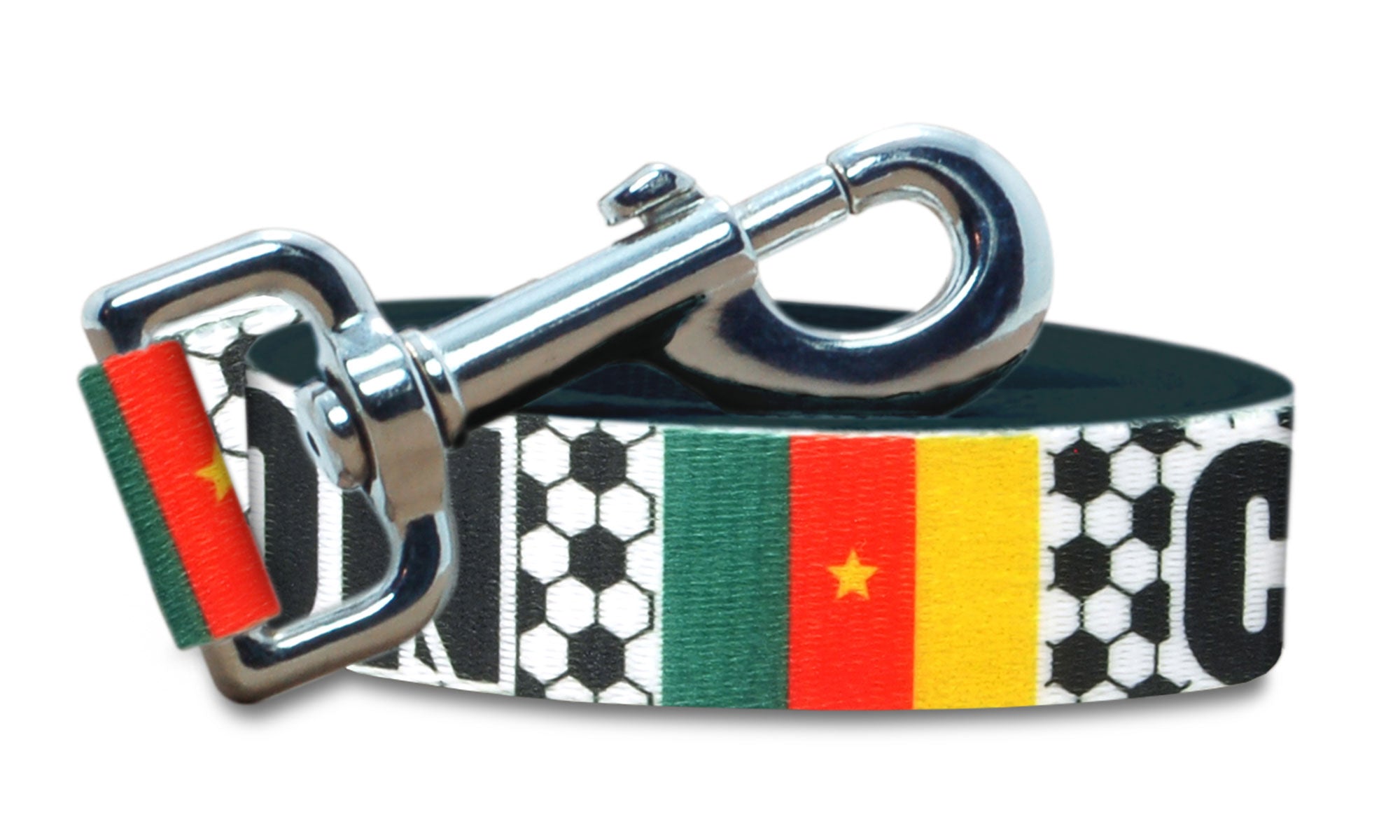 Cameroon Dog Leash for Soccer Fans | Black or Pink | 6 or 4 Foot