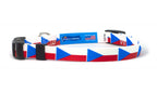 Cat Collar with Czech Republic Flag | Breakaway Safety Buckle