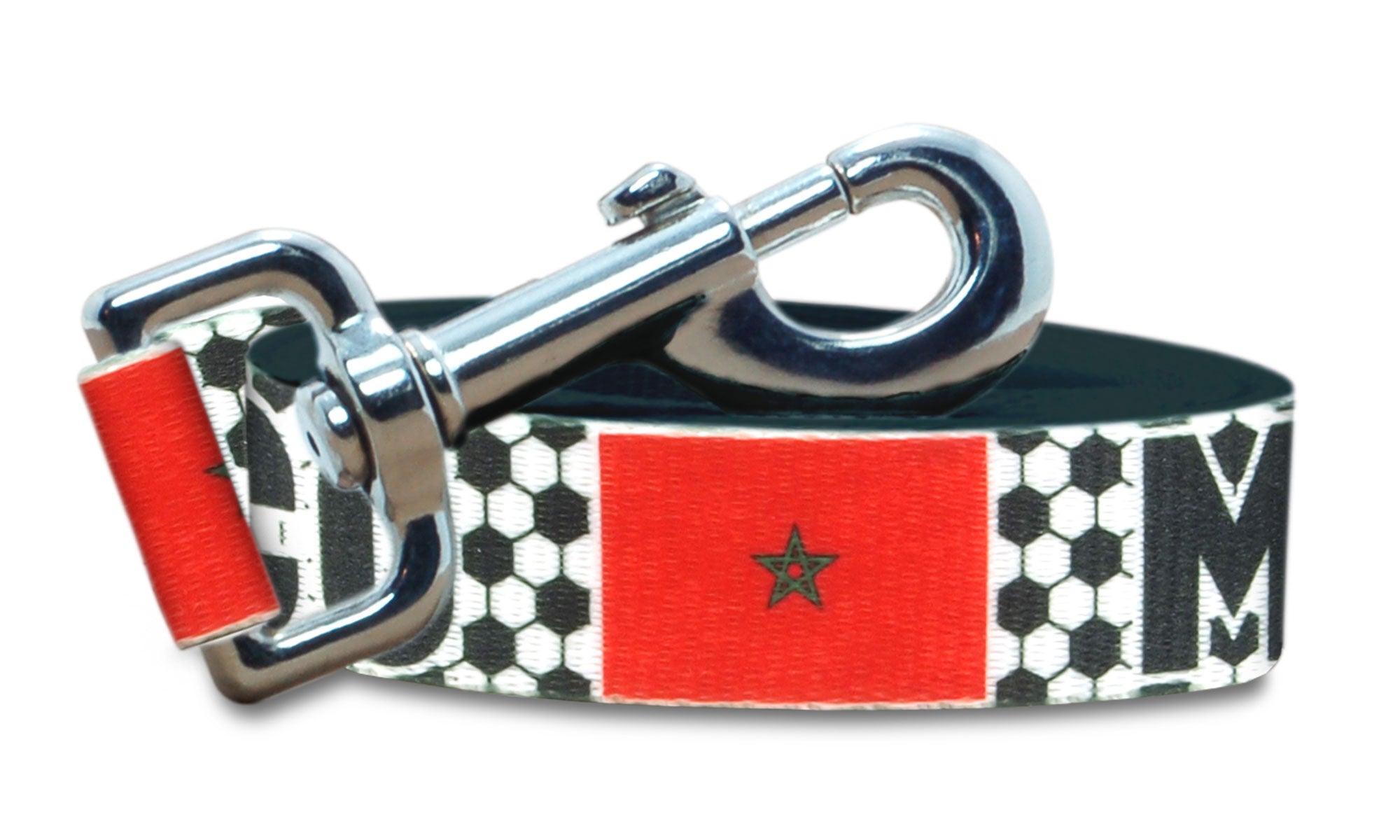 Morocco Dog Leash for Soccer Fans | Black or Pink | 6 or 4 Foot