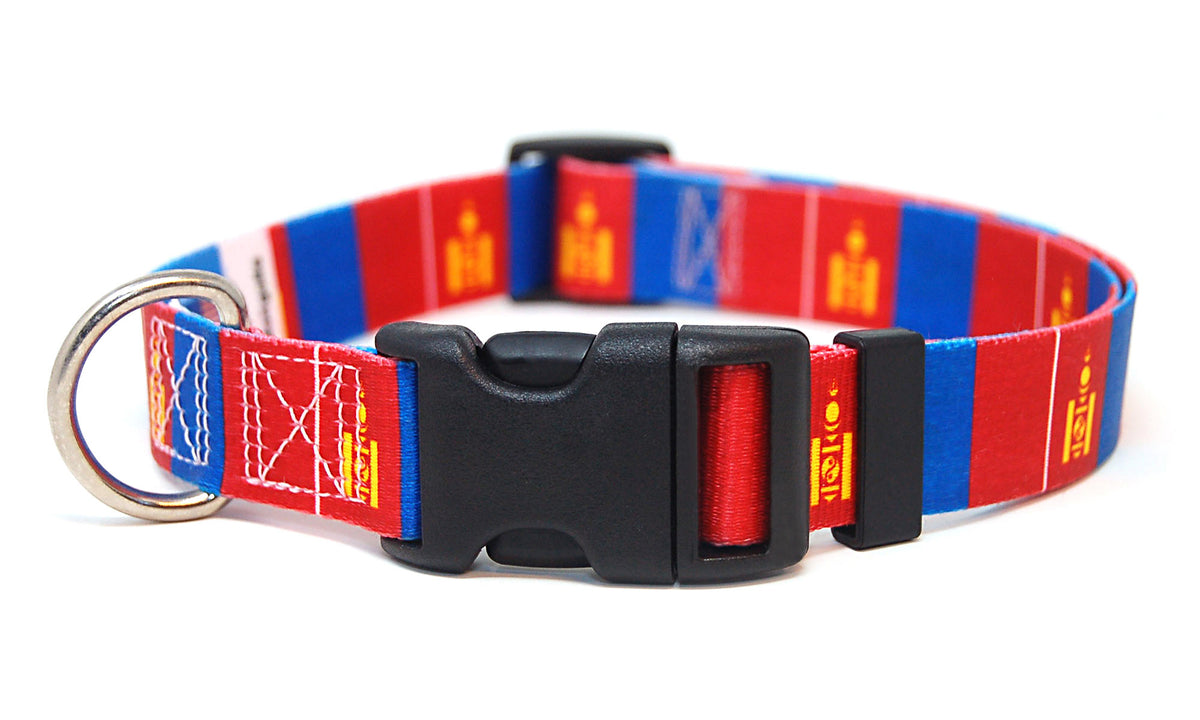 Mongolia Dog Collar | Quick Release or Martingale Style | Made in NJ, USA