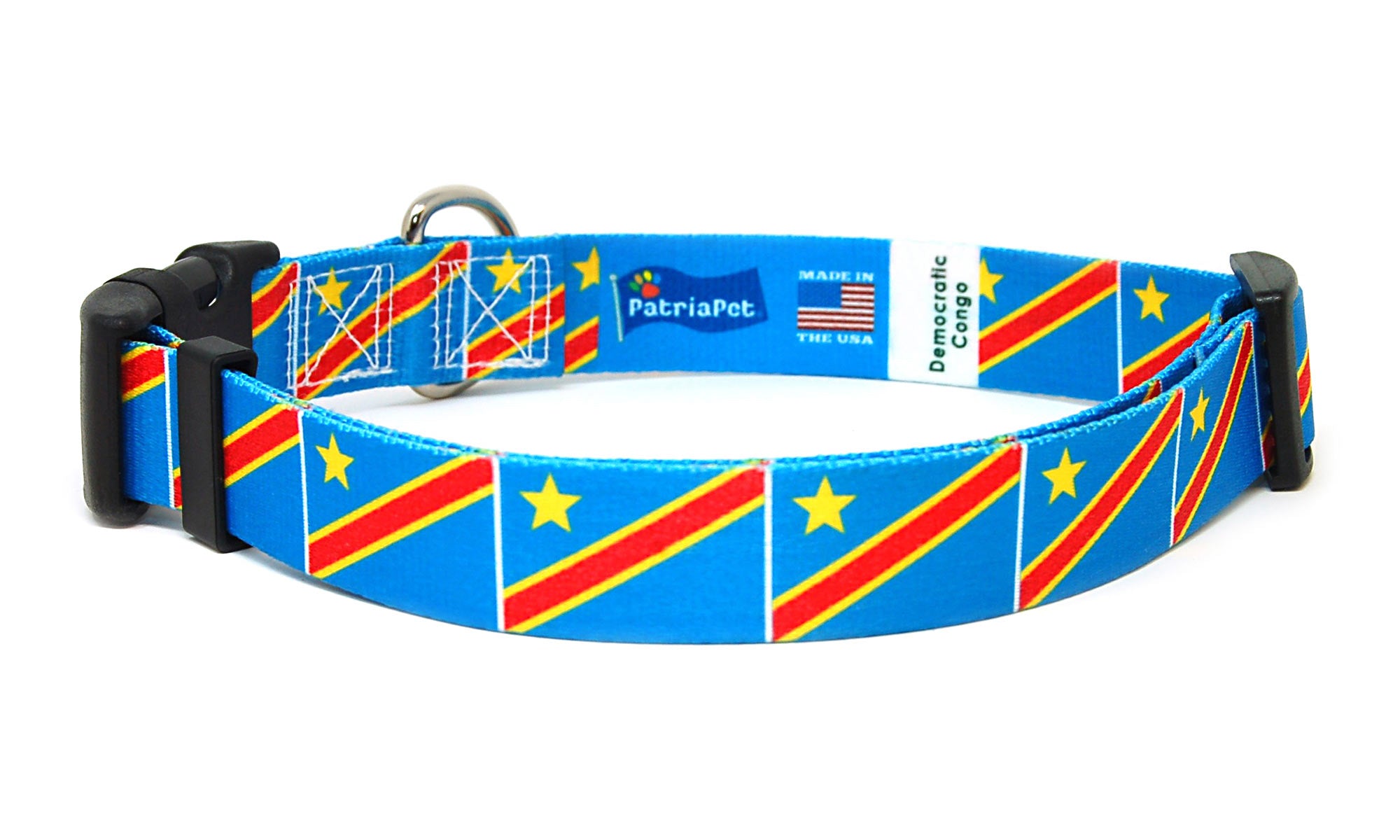 Democratic Republic of the Congo Dog Collar | Quick Release or Martingale Style | Made in NJ, USA