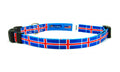 Cat Collar with Iceland Flag | Breakaway Safety Buckle