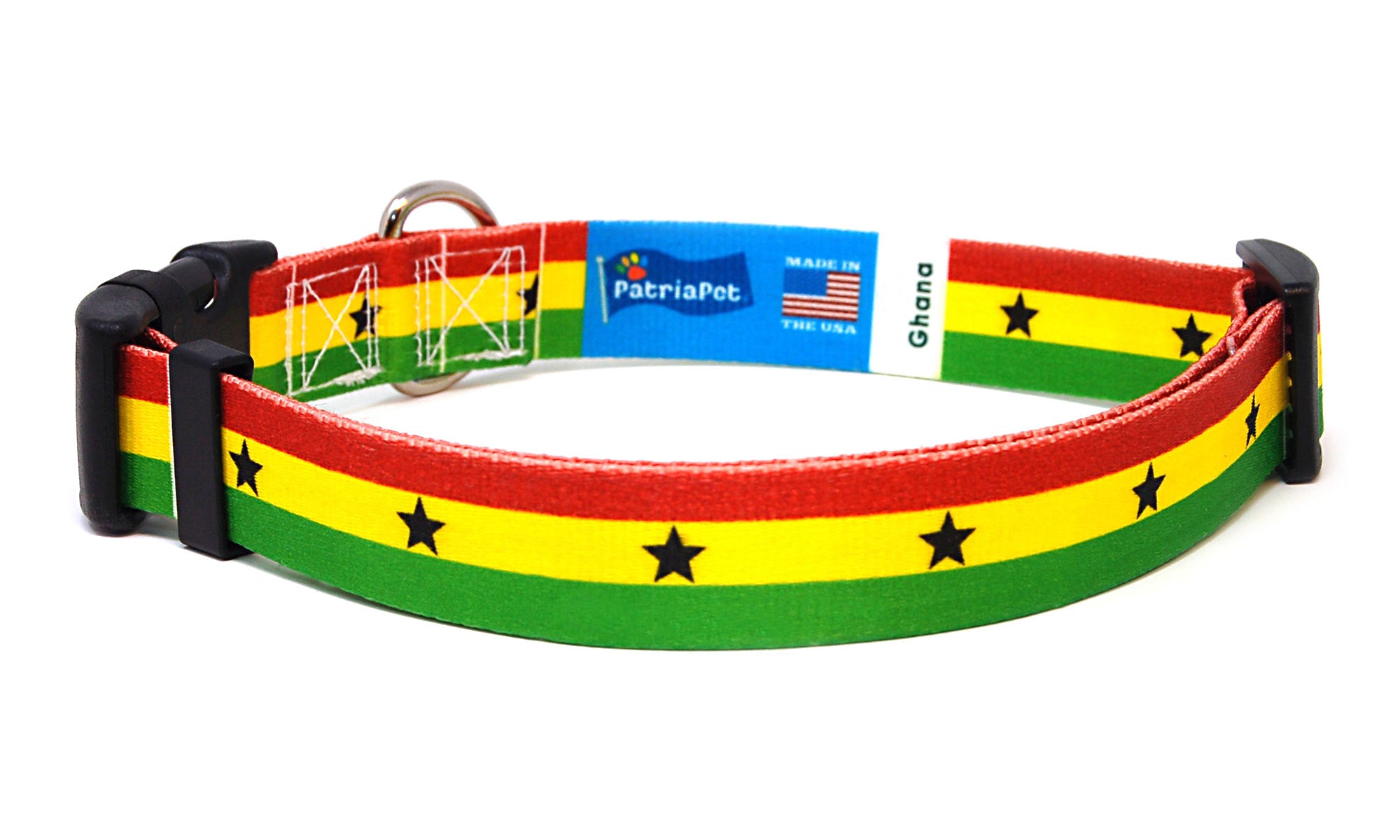 Ghana Dog Collar | Quick Release or Martingale Style | Made in NJ, USA