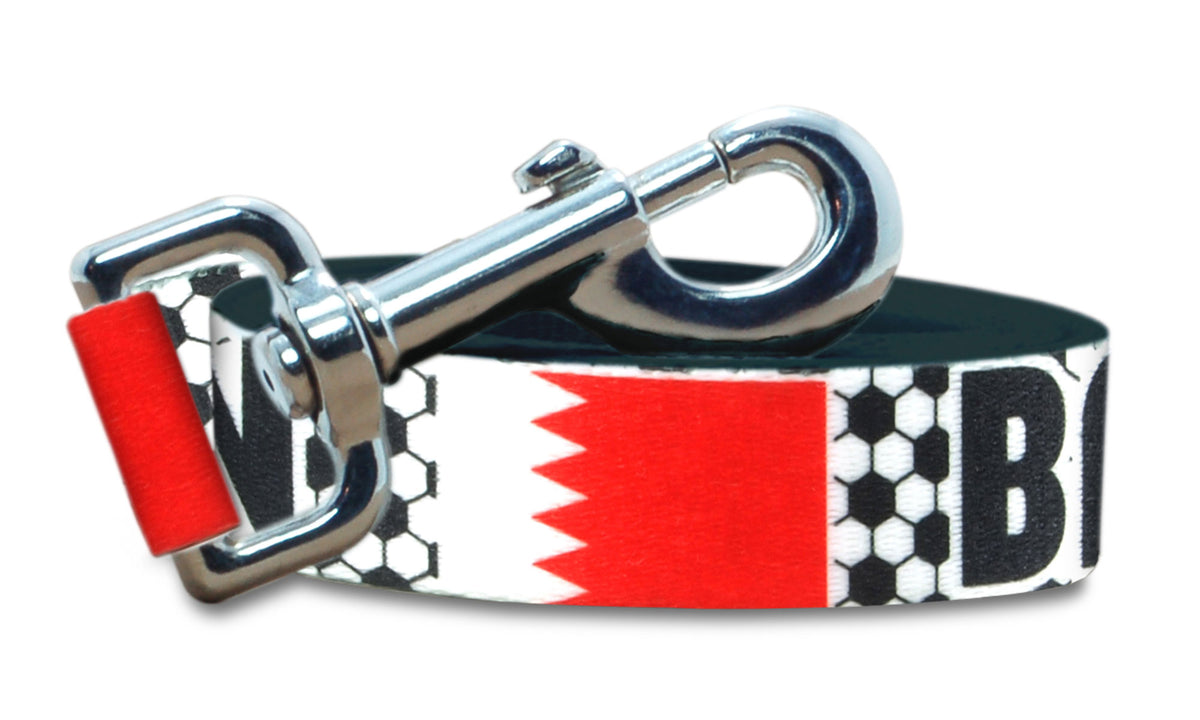 Bahrain Dog Leash for Soccer Fans | Black or Pink | 6 or 4 Foot