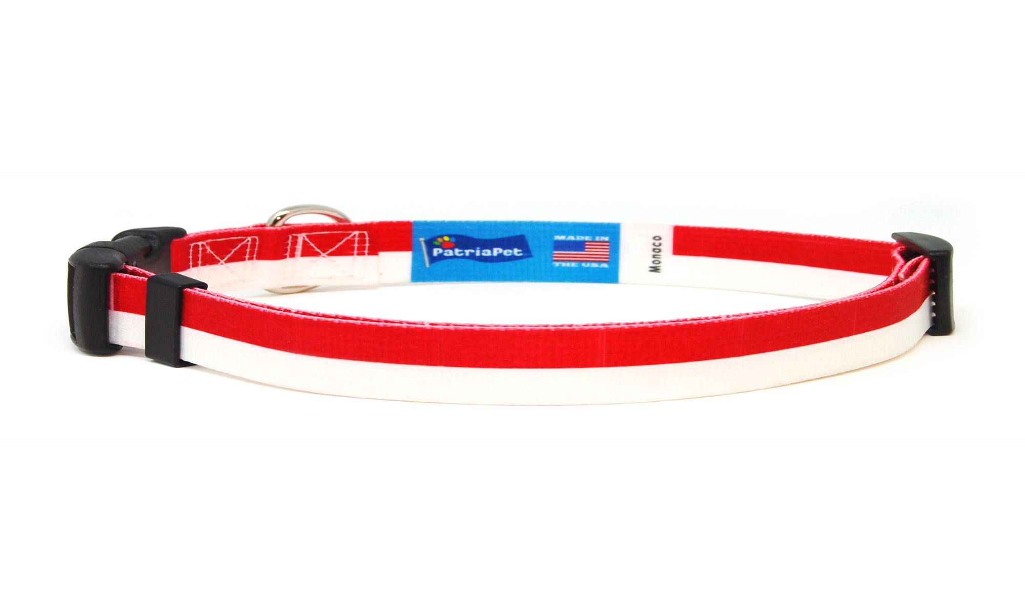 Cat Collar with Monaco Flag | Great For National Holidays, Festivals, Parades, Sporting Events, Pride Events