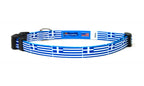 Cat Collar with Greece Flag | Breakaway Safety Buckle