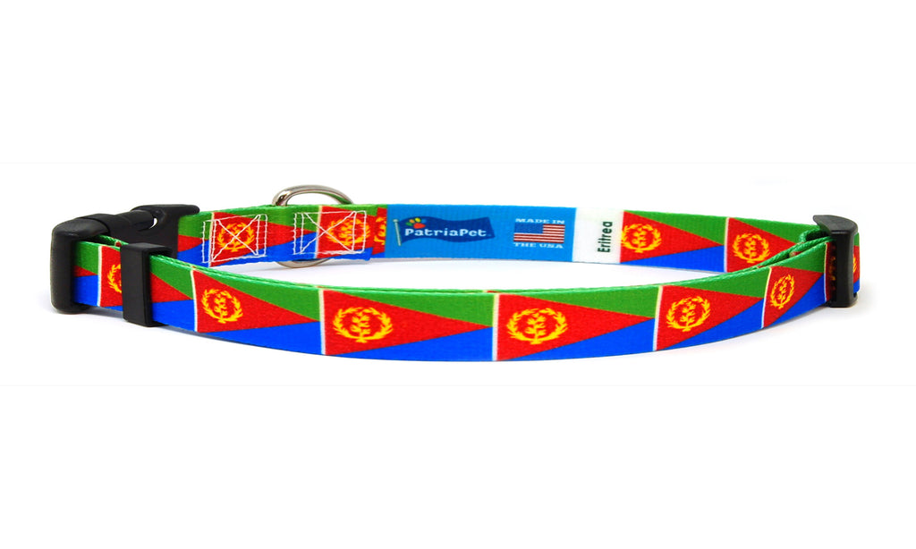 Cat Collar with Eritrea Flag | Great For National Holidays, Festivals, Parades, Sporting Events, Pride Events