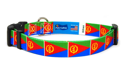 Eritrea Dog Collar | Quick Release or Martingale Style | Made in NJ, USA