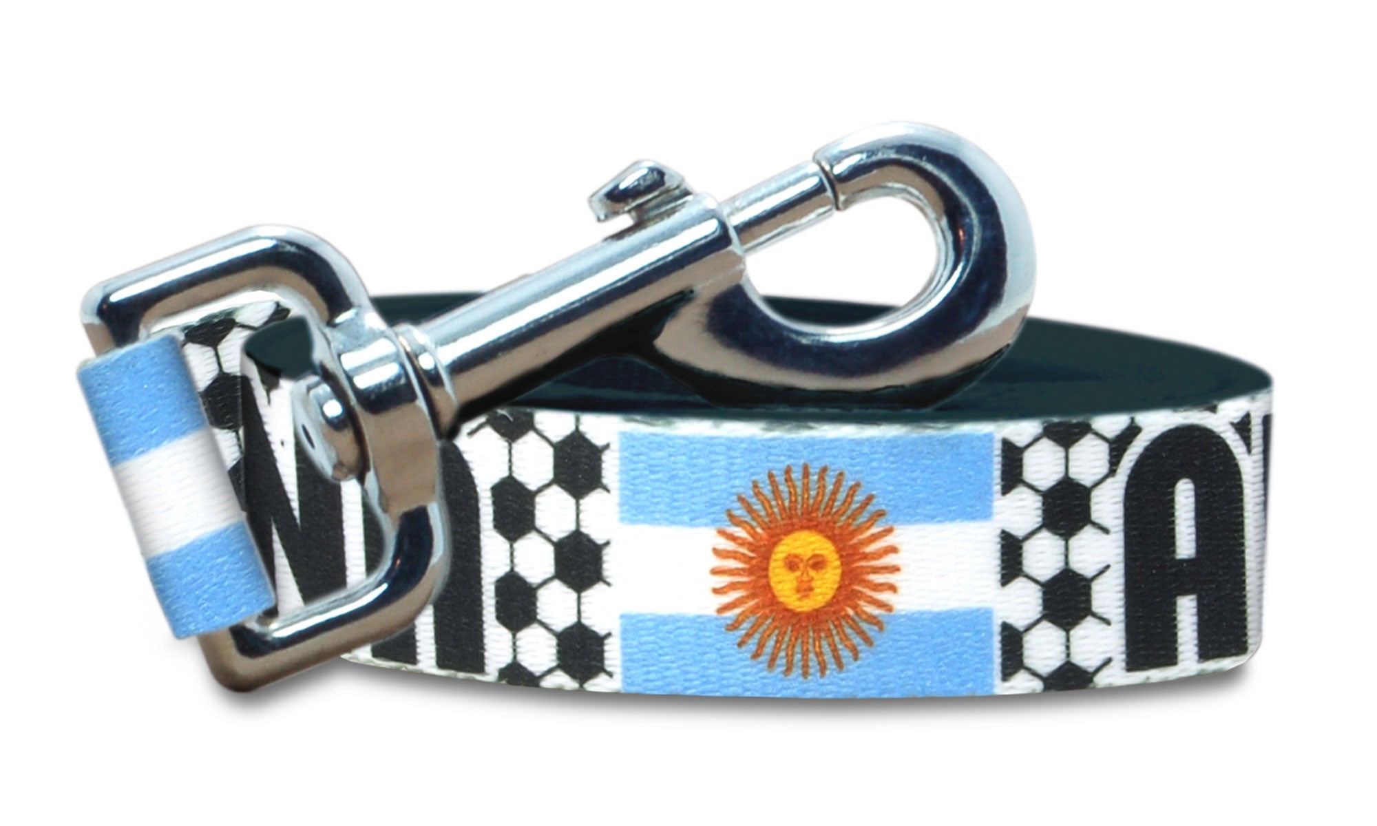 Argentina Dog Leash for Soccer Fans | Black or Pink | 6 or 4 Foot