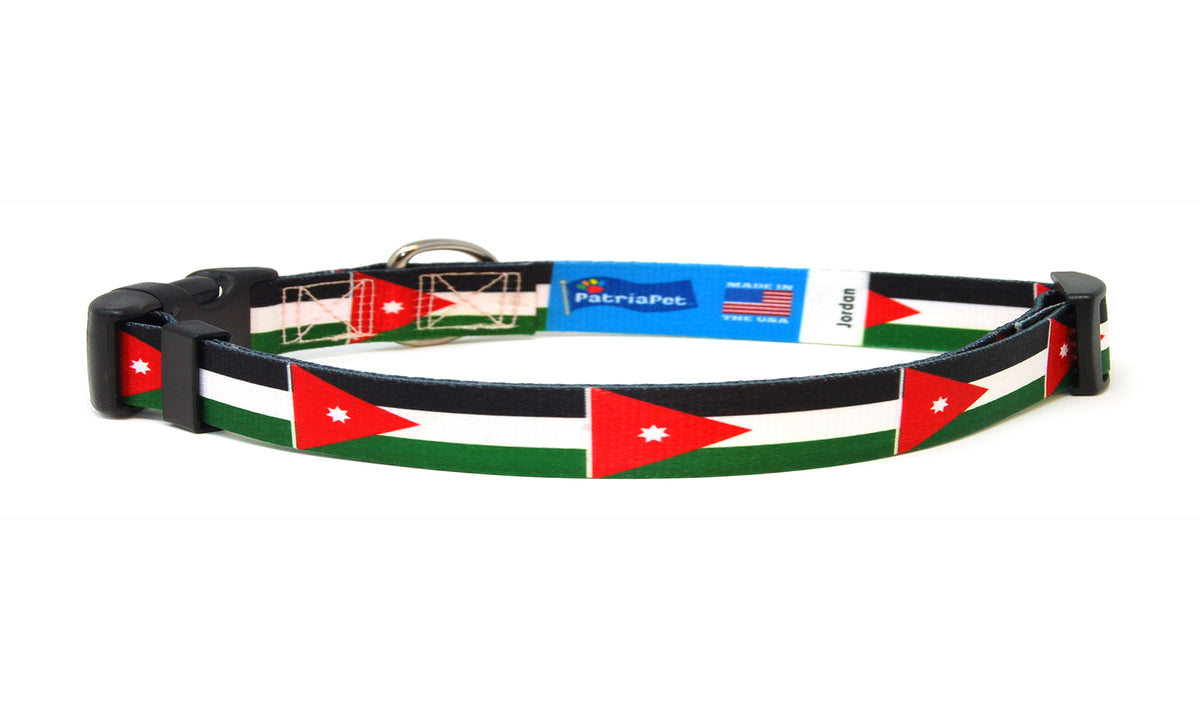 Cat Collar with Jordan Flag | Great For National Holidays, Festivals, Parades, Sporting Events, Pride Events