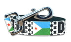 Djibouti Dog Leash for Soccer Fans  | 6 or 4 Foot