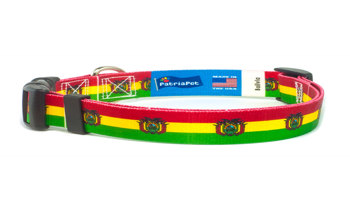 Cat Collar With Bolivia Flag Breakaway Buckle Cat Collar With Bolivia Flag Breakaway Buckle